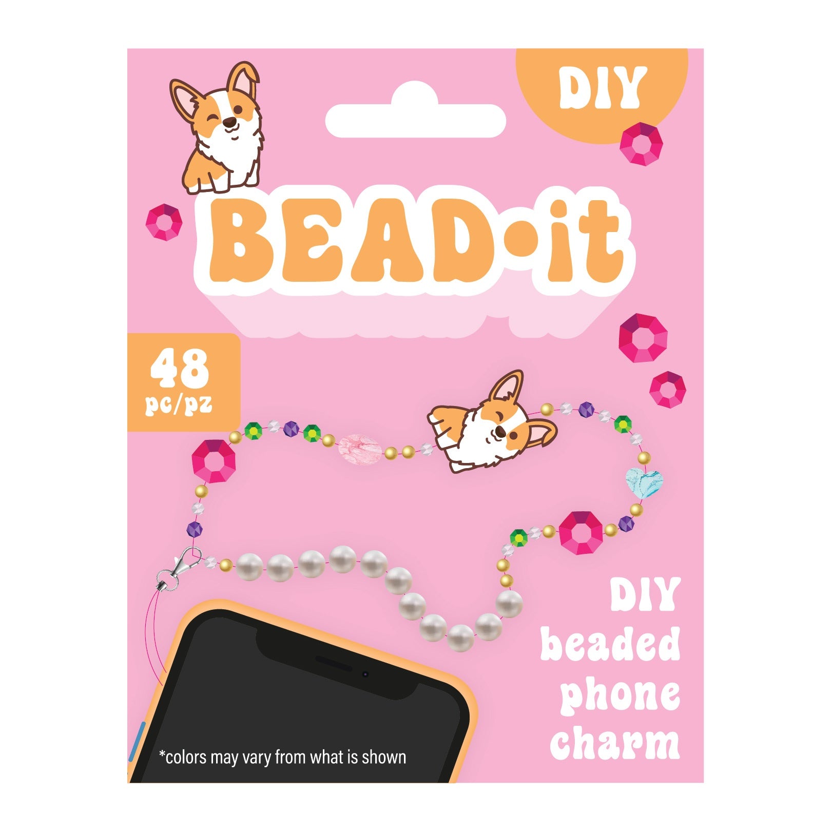 Bead It DIY Phone Charm Kit Dog 48 Pieces
